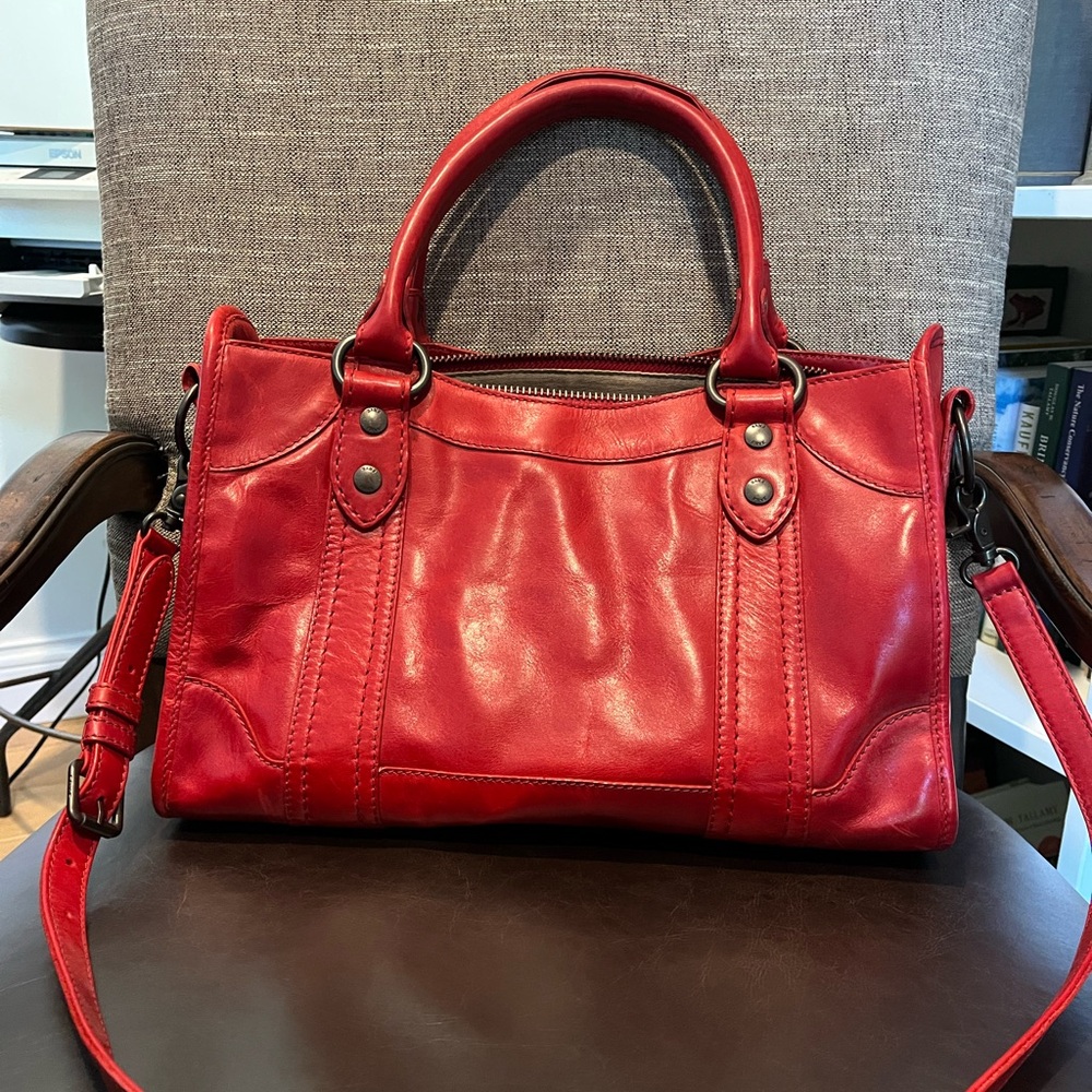 Frye Crimson Leather Melissa Satchel